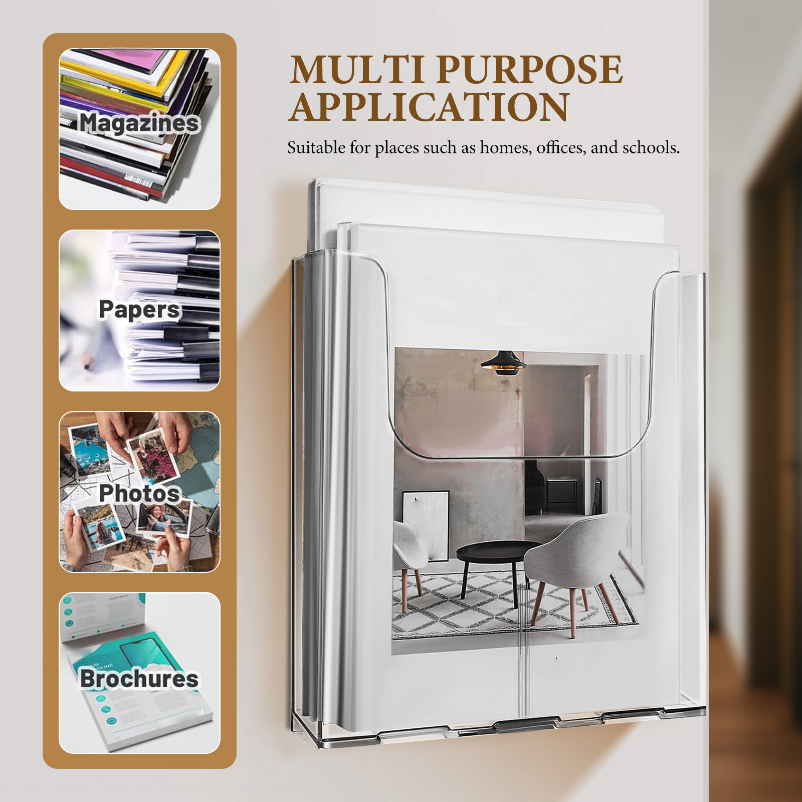 4Pcs Acrylic Magazine Holder W - đánh giá và giá Document Holder Stand