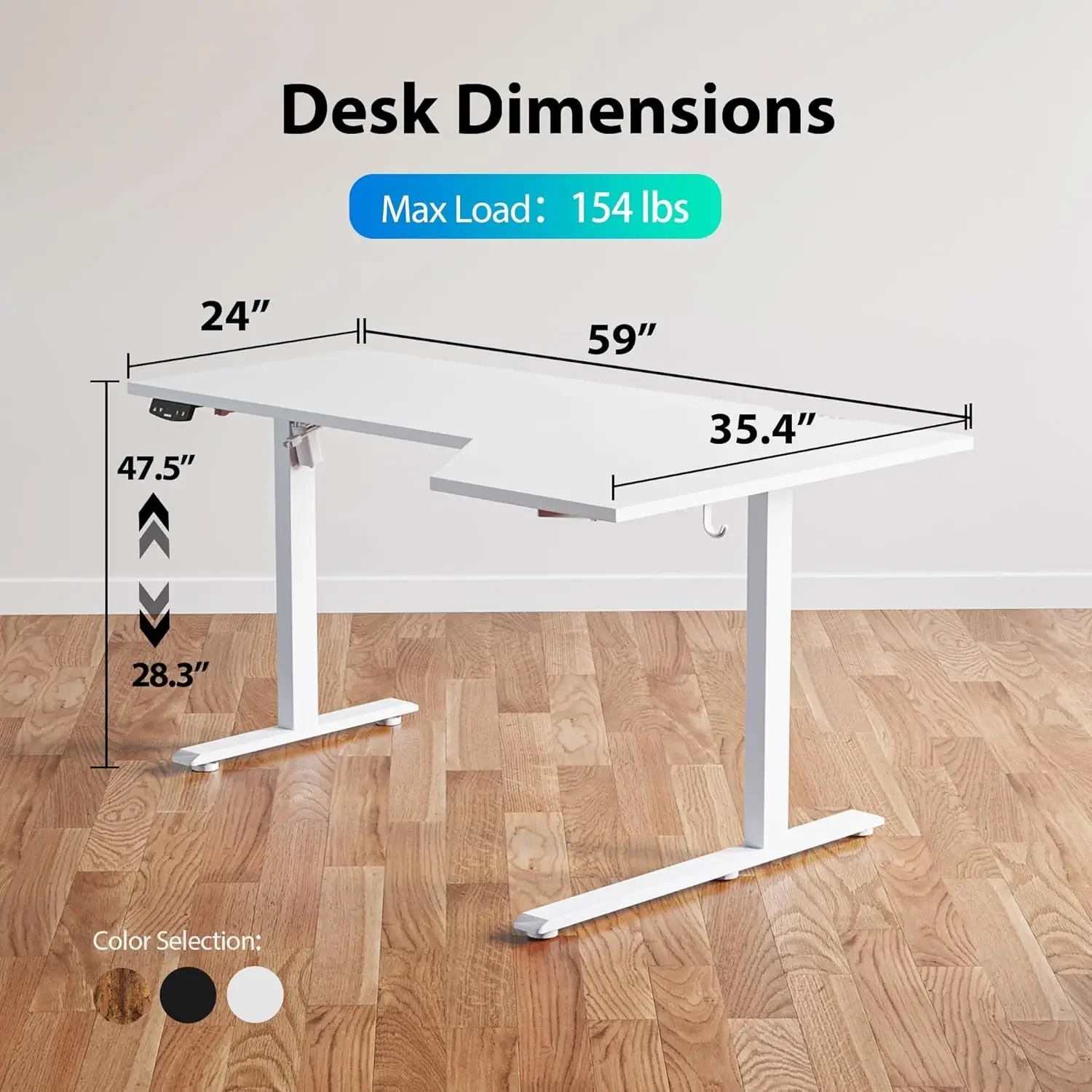 L Shaped Electric Standing Des - đánh giá và giá Home Office Work Table