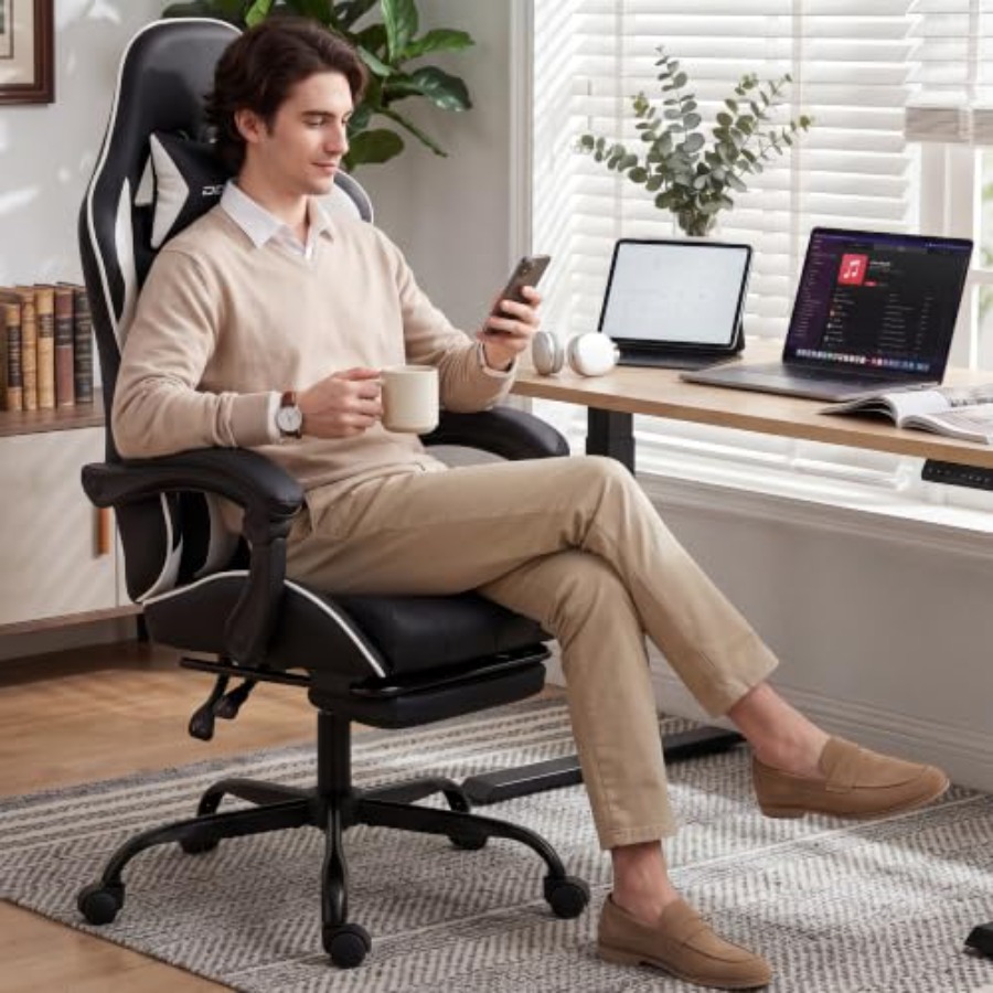 Gaming Chair with Footrest, Er - đánh giá và giá Ergonomic Office Chair