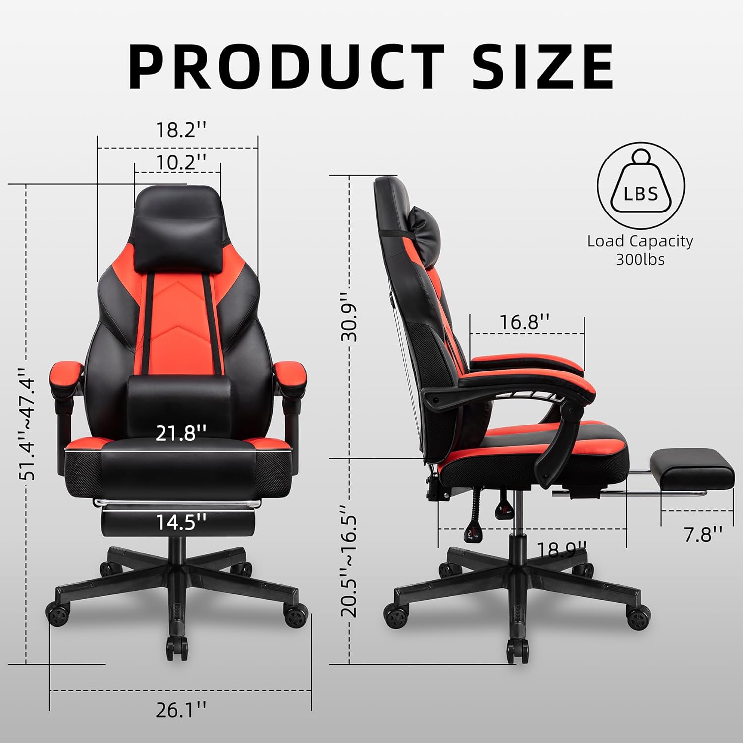 Gaming Chair with Footrest, Ma - đánh giá và giá Ergonomic Office Chair