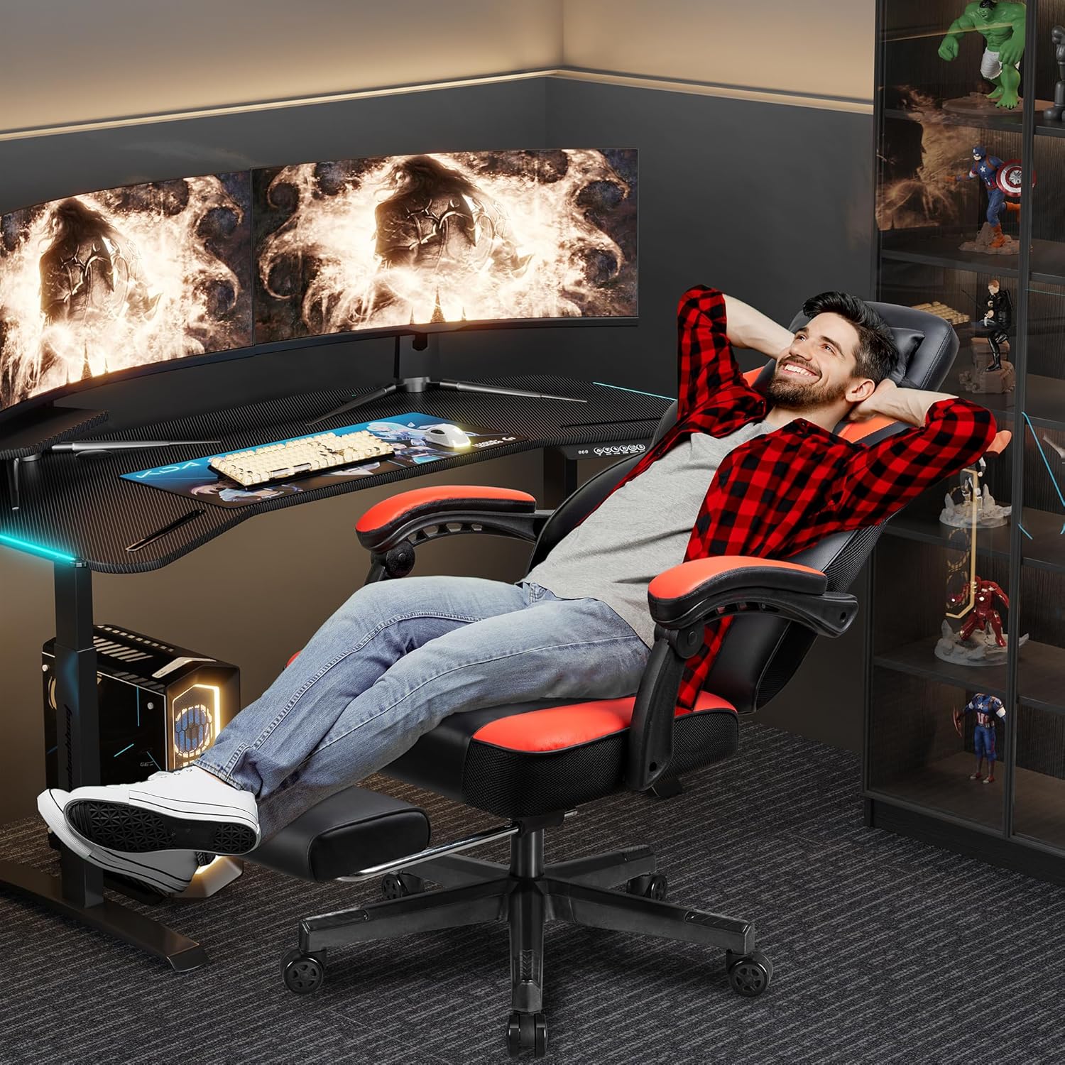 Gaming Chair with Footrest, Ma - đánh giá và giá Ergonomic Office Chair