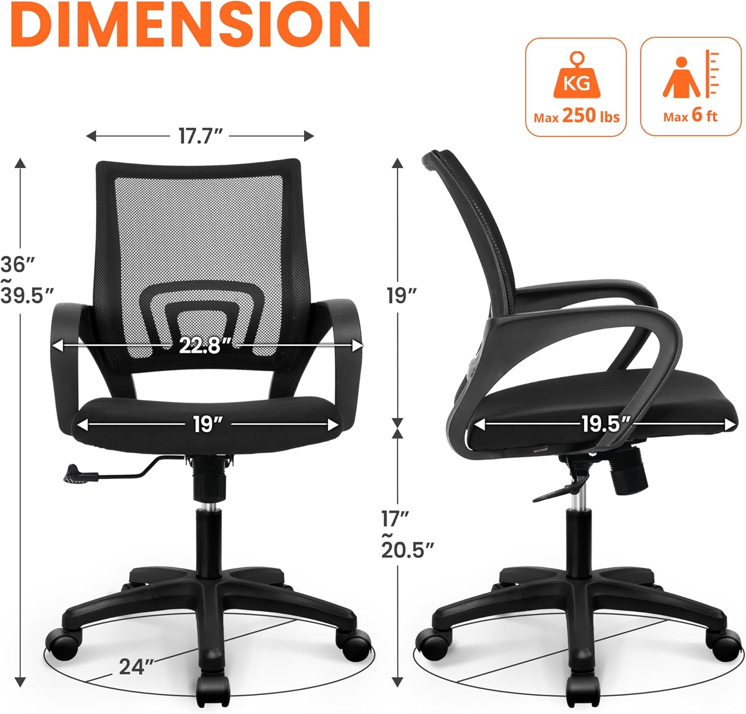 Ergonomic Mesh Office Chair wi - đánh giá và giá Ergonomic Office Chair