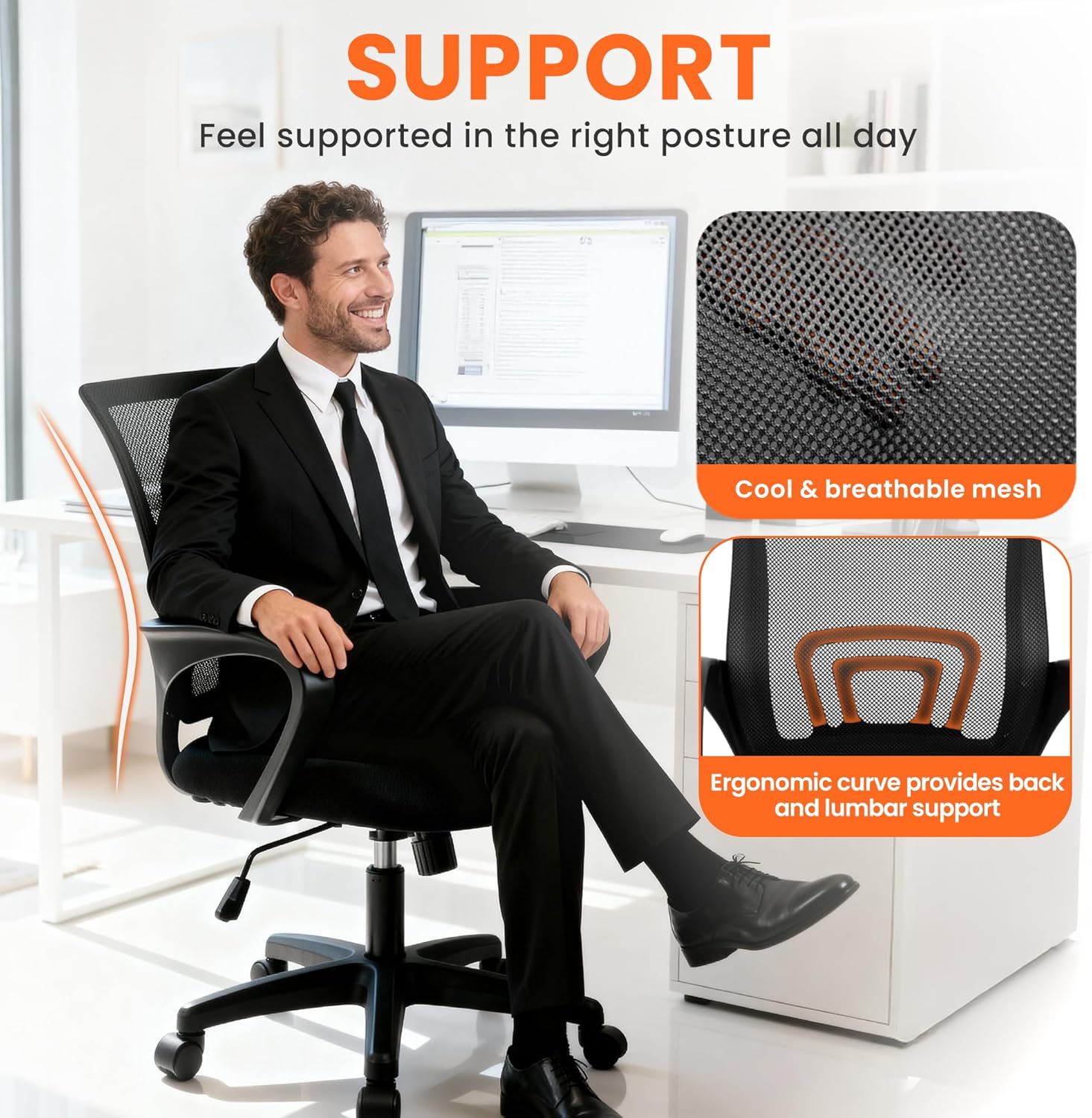 Ergonomic Mesh Office Chair wi - đánh giá và giá Ergonomic Office Chair