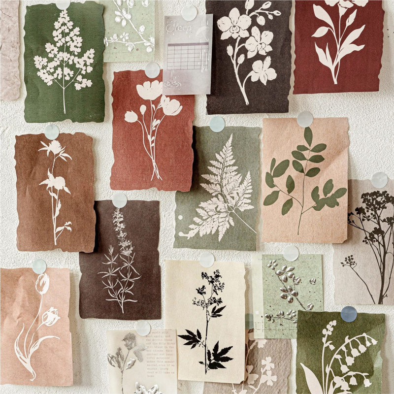 20 Sheets Floral Silhouette Ma - đánh giá và giá Home Office Layout