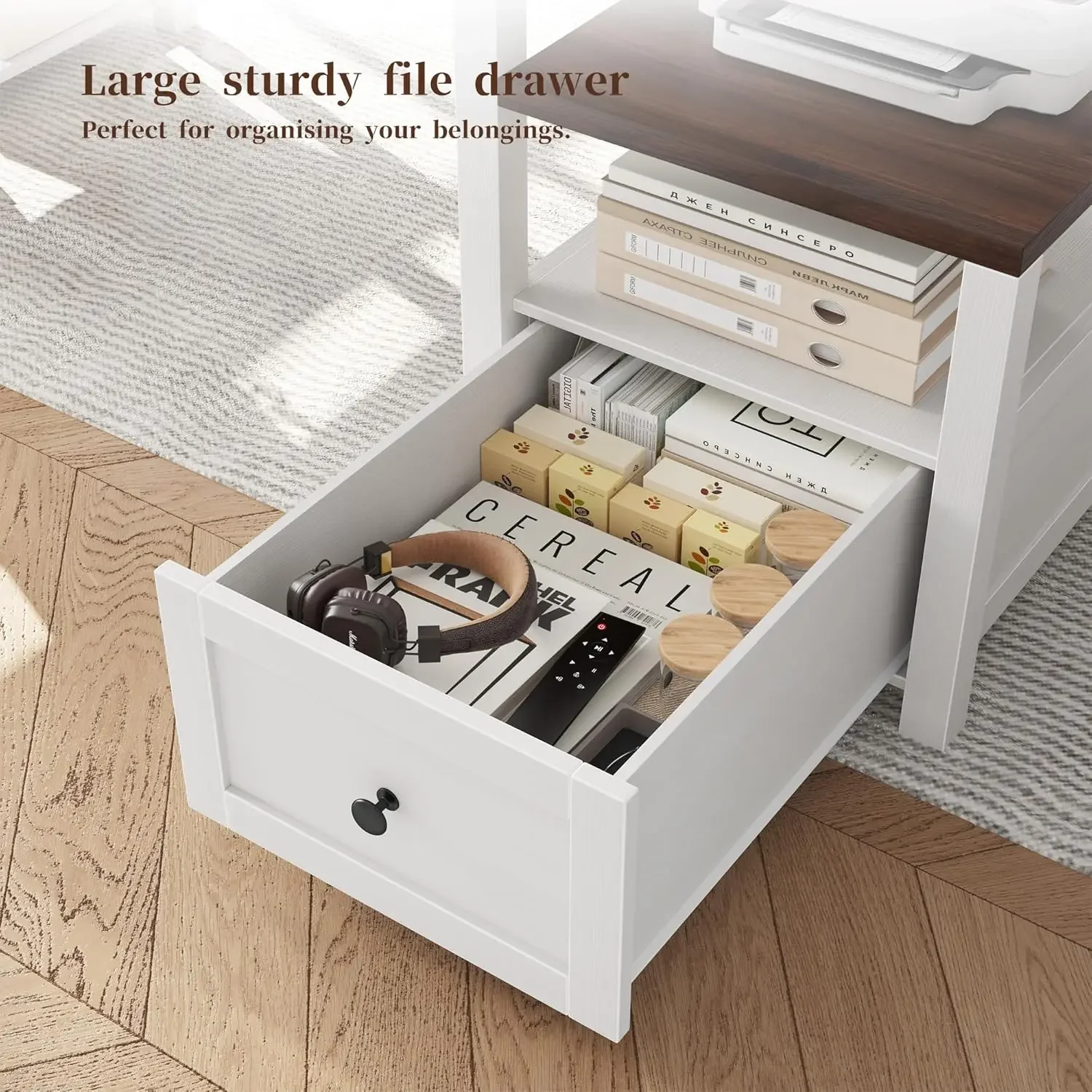 White Gaming Desk With Drawer  - đánh giá và giá Home Office Work Table