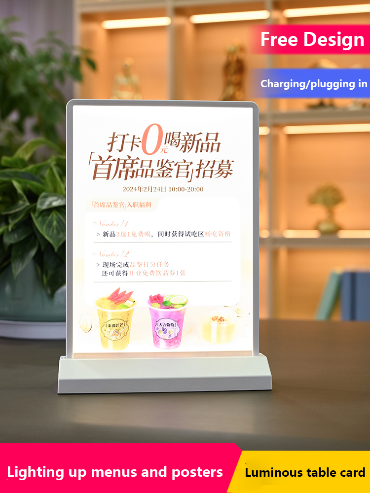 Rechargeable A4 Desktop Advert - đánh giá và giá Document Holder Stand